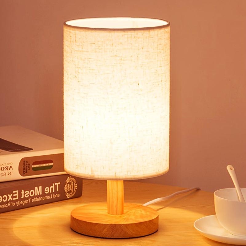 Modern Nordic Style Wooden Desk Lamp USB Powered