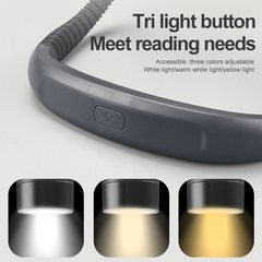 USB Rechargeable LED Neck Reading Light 3 Colors 3 Brightness Level