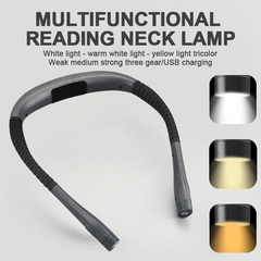 USB Rechargeable LED Neck Reading Light 3 Colors 3 Brightness Level