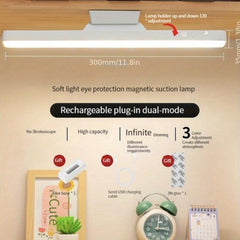 LED Magnetic Desk Lamp Dimmable Night Lamp USB Rechargeable