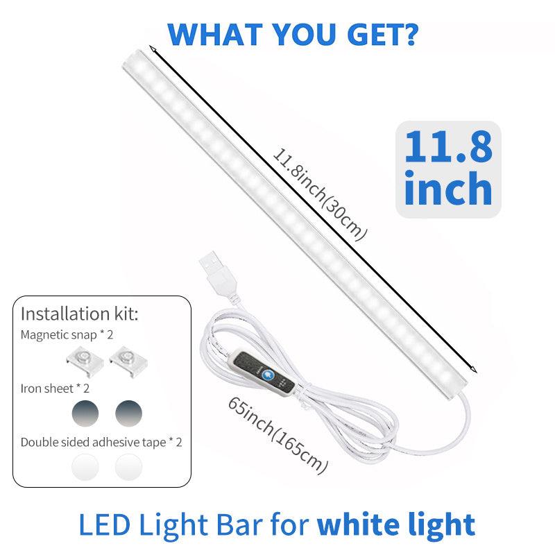 11.8in Under Cabinet LED Light Plug-in Adjustable Brightness Warm White 4000k