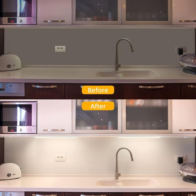 11.8in Under Cabinet LED Light Plug-in Adjustable Brightness Warm White 4000k