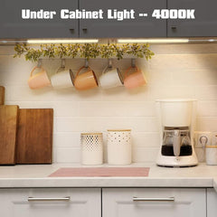 11.8in Under Cabinet LED Light Plug-in Adjustable Brightness Warm White 4000k