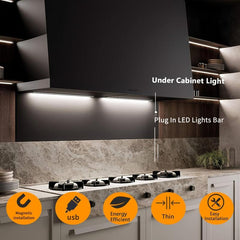30 LED Under Cabinet Light Plug-in Closet Kitchen Counter Closet Light Bar