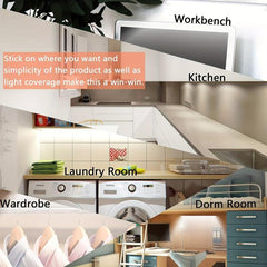30 LED Under Cabinet Light Plug-in Closet Kitchen Counter Closet Light Bar