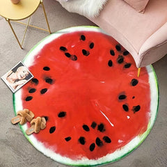 Non Slip 3D Fruit Carpet Soft Bath Mat Water Absorbent Quick Drying