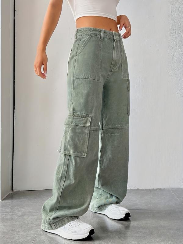 Green Cargo Pants Women's Denim Jeans