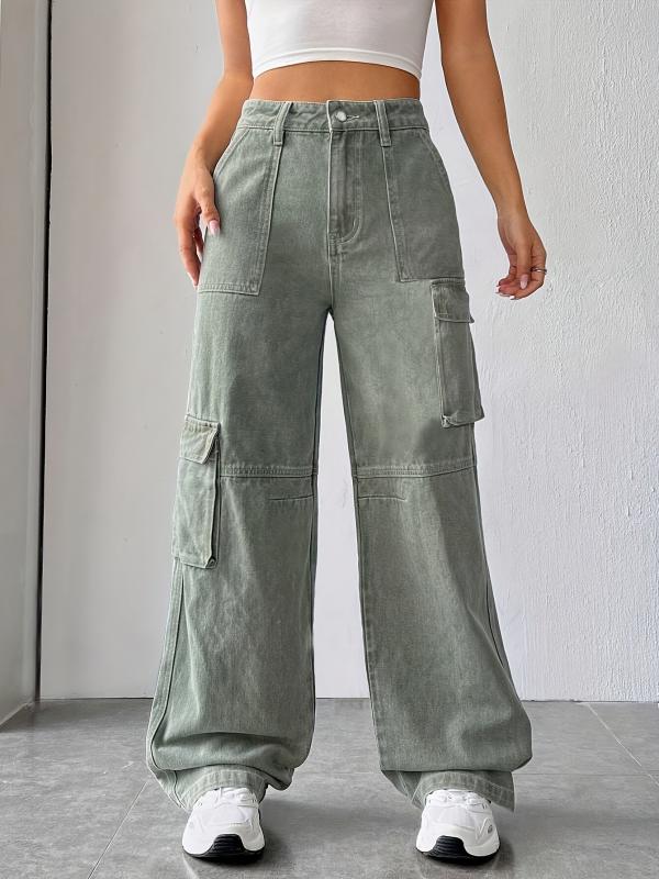 Green Cargo Pants Women's Denim Jeans