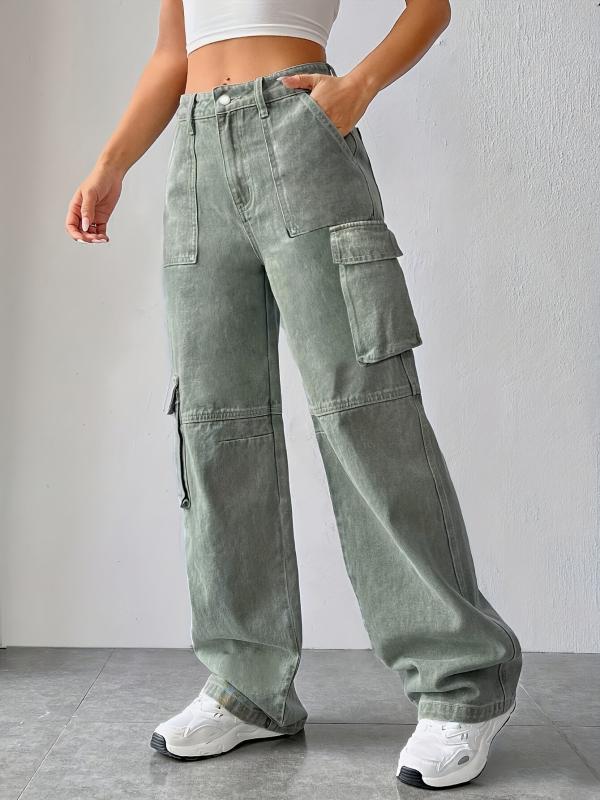 Green Cargo Pants Women's Denim Jeans