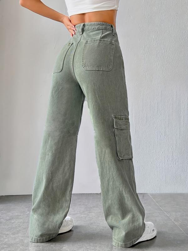 Green Cargo Pants Women's Denim Jeans