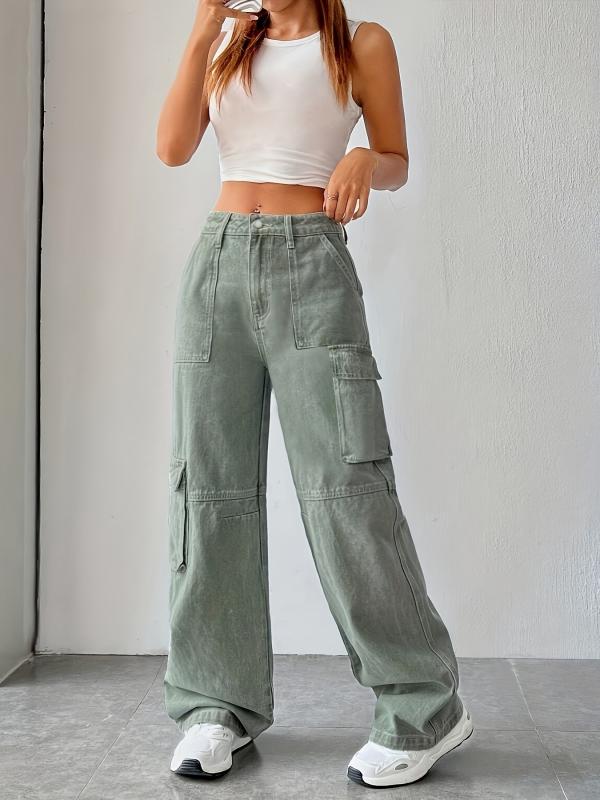 Green Cargo Pants Women's Denim Jeans