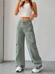Green Cargo Pants Women's Denim Jeans
