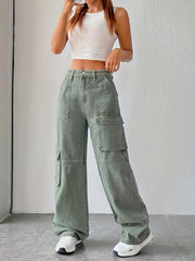 Green Cargo Pants Women's Denim Jeans