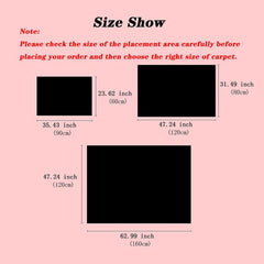 Modern Geometric Area Rug Red Home Decor Abstract Art Floor Mat