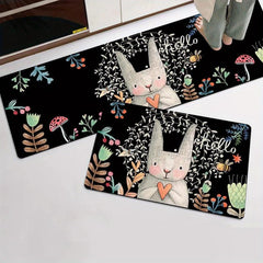 2pc Soft Non Slip Absorbent Floor Mats for Home Kitchen & Bathroom
