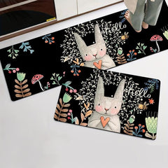2pc Soft Non Slip Absorbent Floor Mats for Home Kitchen & Bathroom