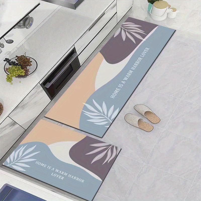 2pc Soft Non Slip Absorbent Floor Mats for Home Kitchen & Bathroom