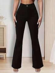 Flare Jeans Slim Fit High Waist Bell Bottom Women's Denim