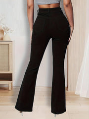 Flare Jeans Slim Fit High Waist Bell Bottom Women's Denim