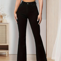 Flare Jeans Slim Fit High Waist Bell Bottom Women's Denim