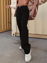 Y2K Cargo Pants Women's Straight Jeans Loose Fit
