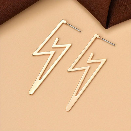 Lightning Shape Dangle Earrings Casual Style Drop Earrings Women's Earring