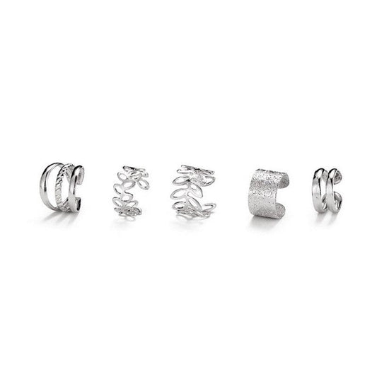 5pcs C Shape Ear Clip for Women and Girls