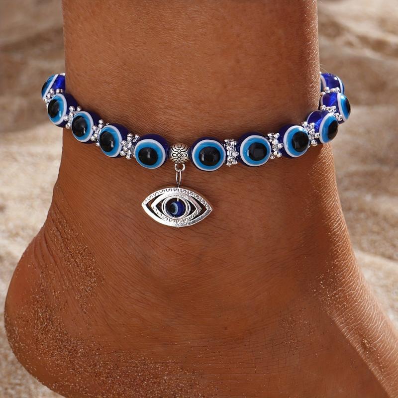 Devil's Eye Shape Pendant Anklet For Women Girls