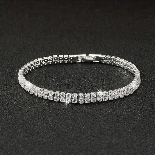 Rhinestone Claw Chain Bracelet Copper Date Jewelry Gift