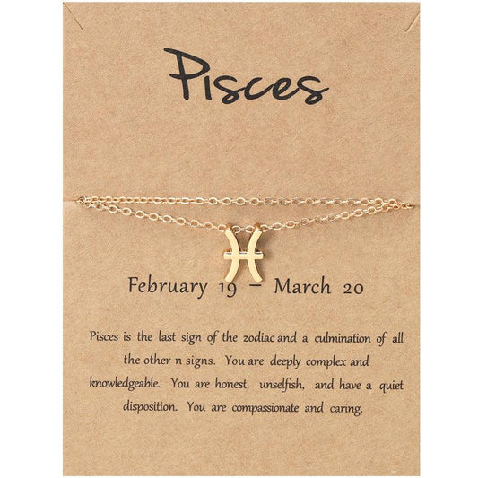 Constellation Pendant Double Layers Anklet Foot Jewelry