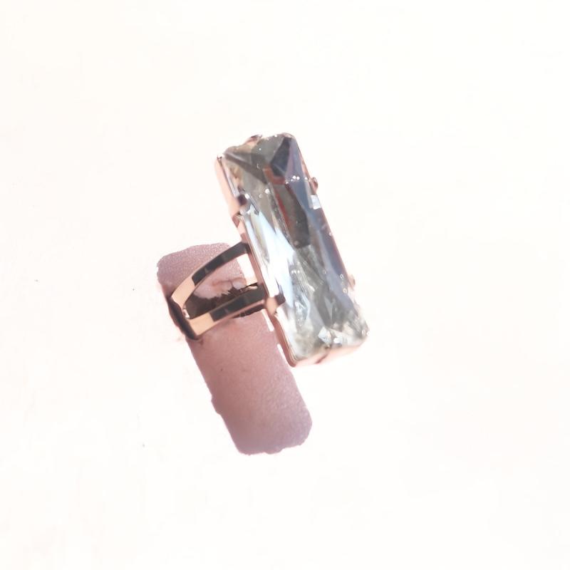 Silver Plated Rhinestone Engagement Wedding Ring for Her