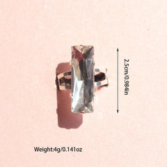 Silver Plated Rhinestone Engagement Wedding Ring for Her