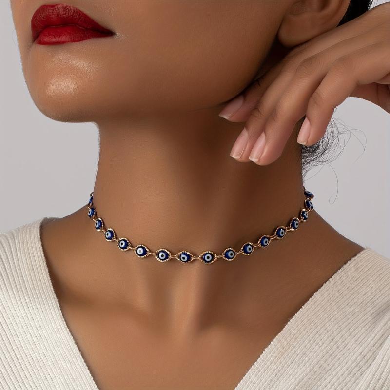 Evil's Eye Collar Choker Lucky Protection Evil Eye Neck Jewelry
