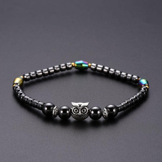 Owl Beaded Anklet Bohemian Elastic Ankle Bracelet Women Yoga Jewelry