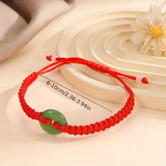 Jade Braided Bracelet Red Hand Rope Hand Jewelry Accessory
