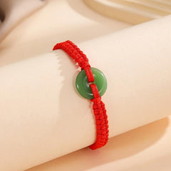 Jade Braided Bracelet Red Hand Rope Hand Jewelry Accessory