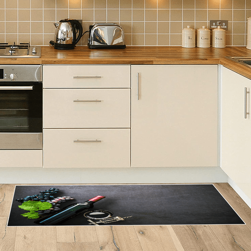 2pcs Cushioned Anti Fatigue Kitchen Rug Waterproof Non Slip Kitchen Rugs Set