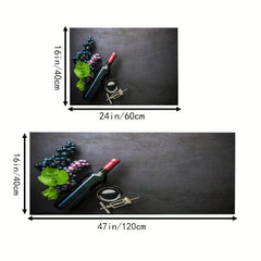 2pcs Cushioned Anti Fatigue Kitchen Rug Waterproof Non Slip Kitchen Rugs Set