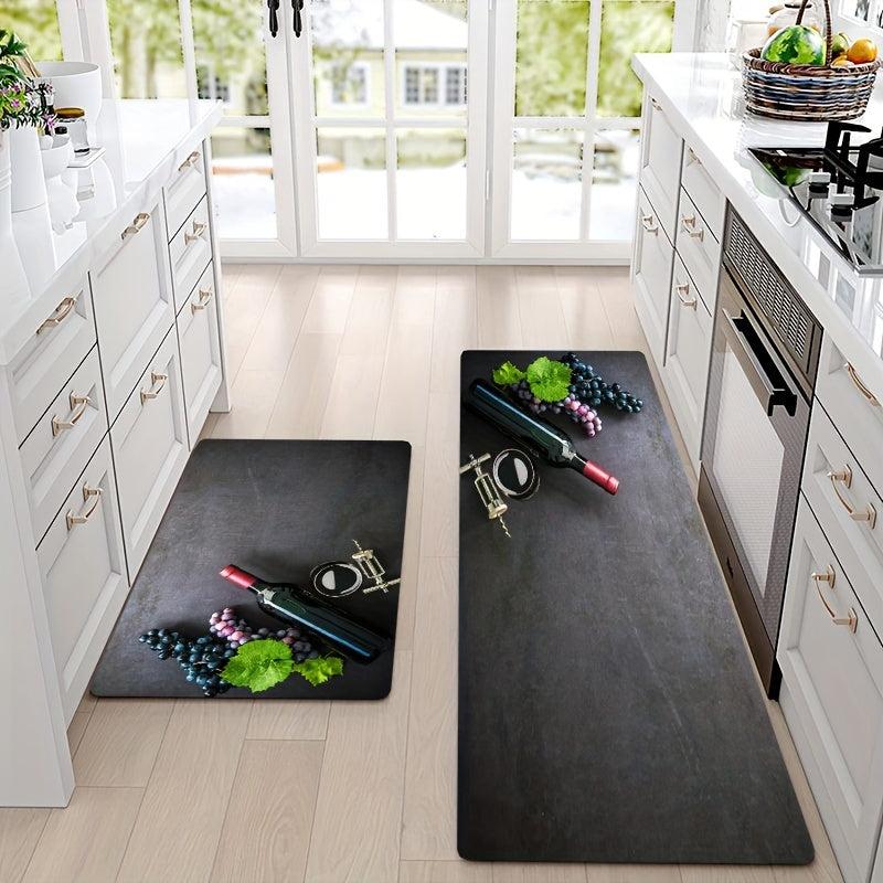 2pcs Cushioned Anti Fatigue Kitchen Rug Waterproof Non Slip Kitchen Rugs Set