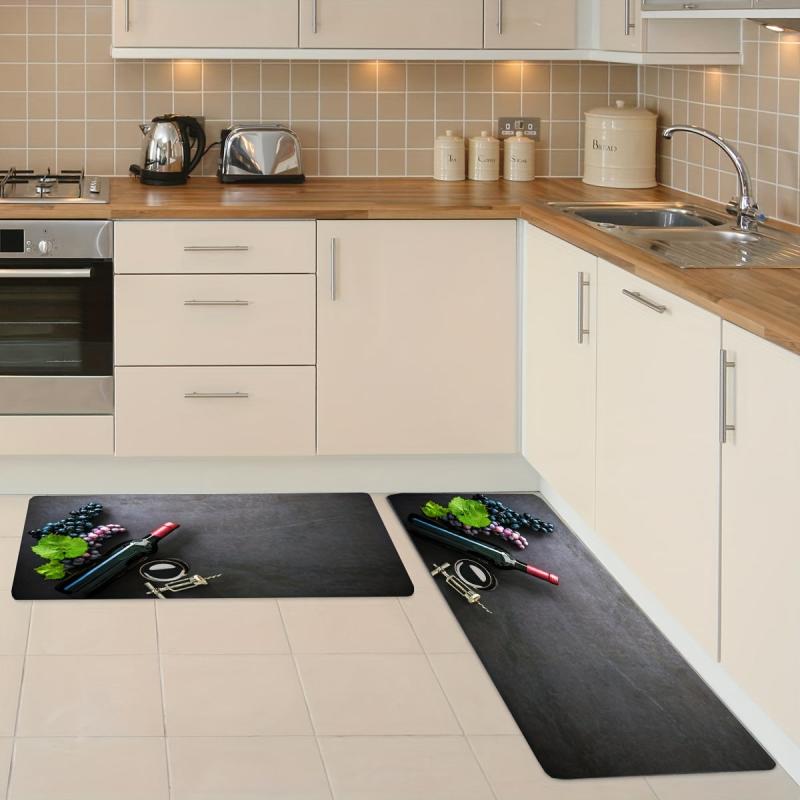 2pcs Cushioned Anti Fatigue Kitchen Rug Waterproof Non Slip Kitchen Rugs Set