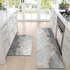 Modern Soft Kitchen Rug Cushioned Anti Fatigue Non Slip Kitchen Rugs