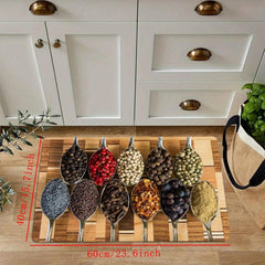 Spice Print Anti-Slip Kitchen Mat Polyester Carpet