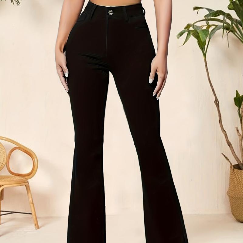 High Waist Flare Jeans Women's Denim Bell Bottom Jeans