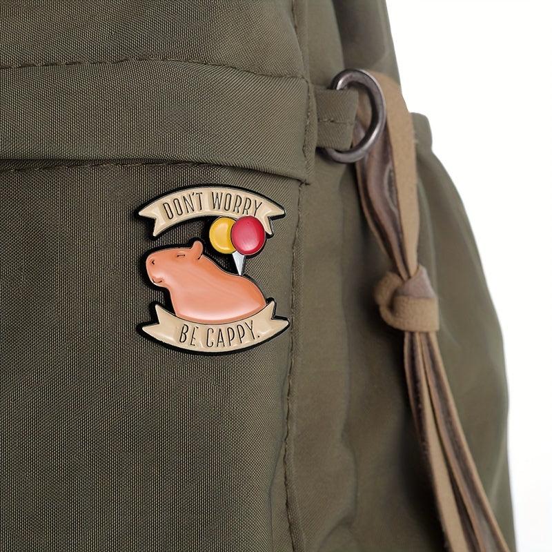 Capybara Animal Theme Pin Brooch - Cute Cartoon Phrase Jewelry