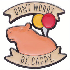 Capybara Animal Theme Pin Brooch - Cute Cartoon Phrase Jewelry
