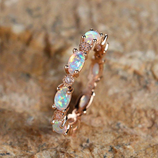 Opal Engagement Wedding Ring Women's Jewelry