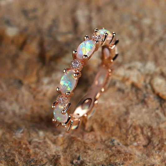 Opal Engagement Wedding Ring Women's Jewelry