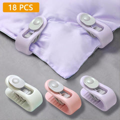 18pcs Non Slip Duvet Clips Anti Run Blanket Fixer 3 Colors