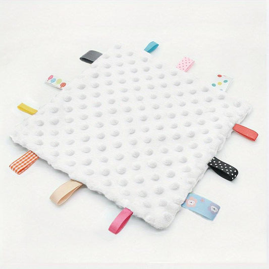 Baby Soothing Blanket with Colorful Tags Soft Plush Toy