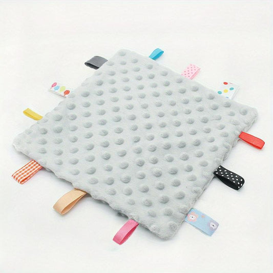 Baby Soothing Blanket with Colorful Tags Soft Plush Toy